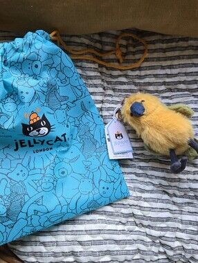 NWT Jellycat Budgeby the Parrot Plushie Keychain